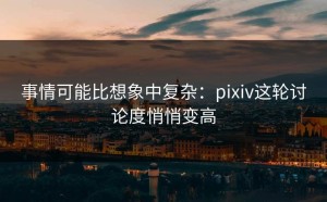 事情可能比想象中复杂：pixiv这轮讨论度悄悄变高