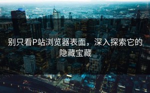 别只看P站浏览器表面，深入探索它的隐藏宝藏