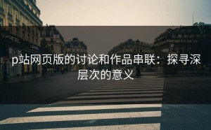 p站网页版的讨论和作品串联：探寻深层次的意义