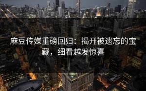 麻豆传媒重磅回归：揭开被遗忘的宝藏，细看越发惊喜