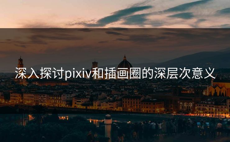 深入探讨pixiv和插画圈的深层次意义